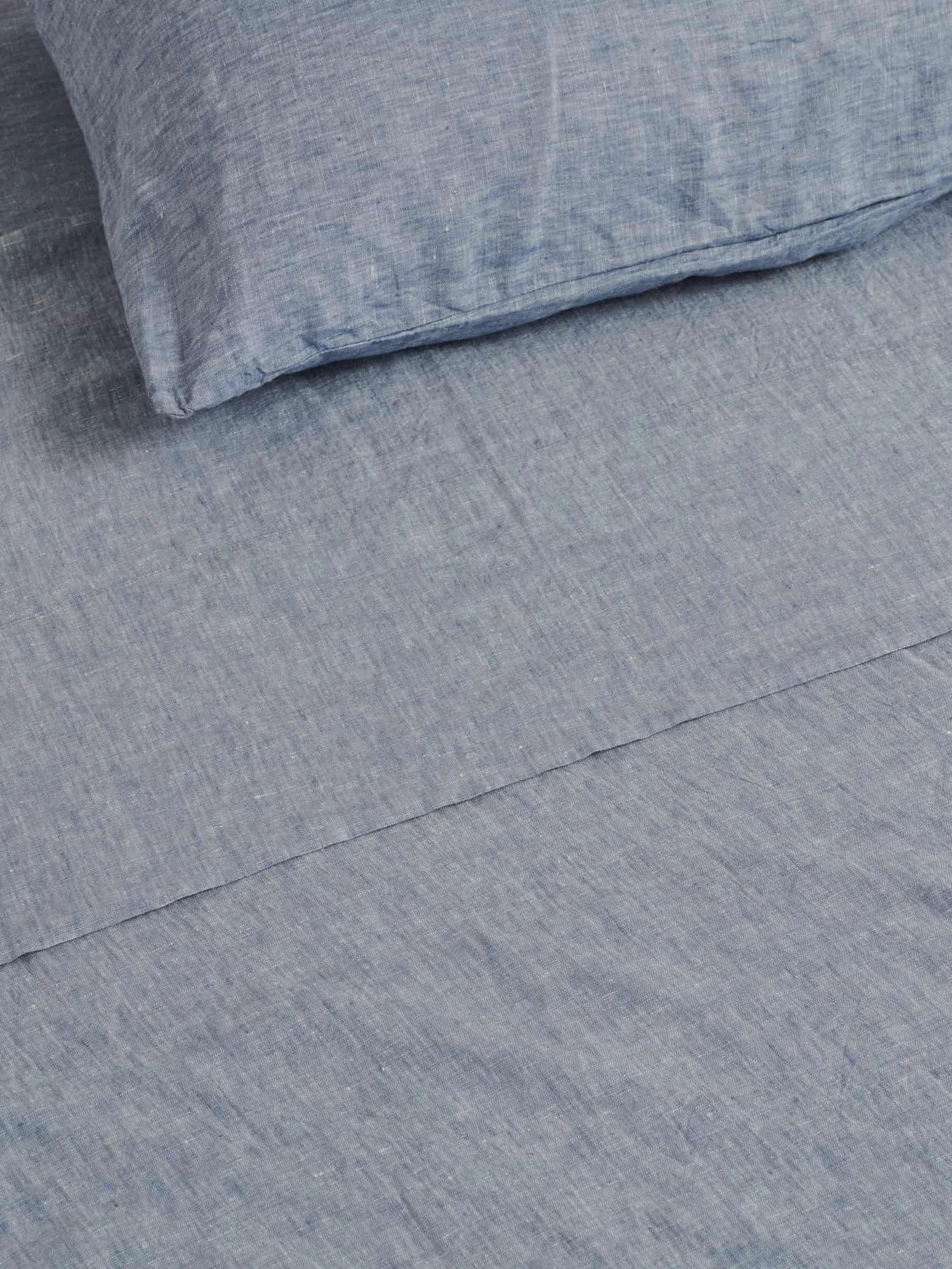 100% Linen Pillowcase Set (of two) in Ocean