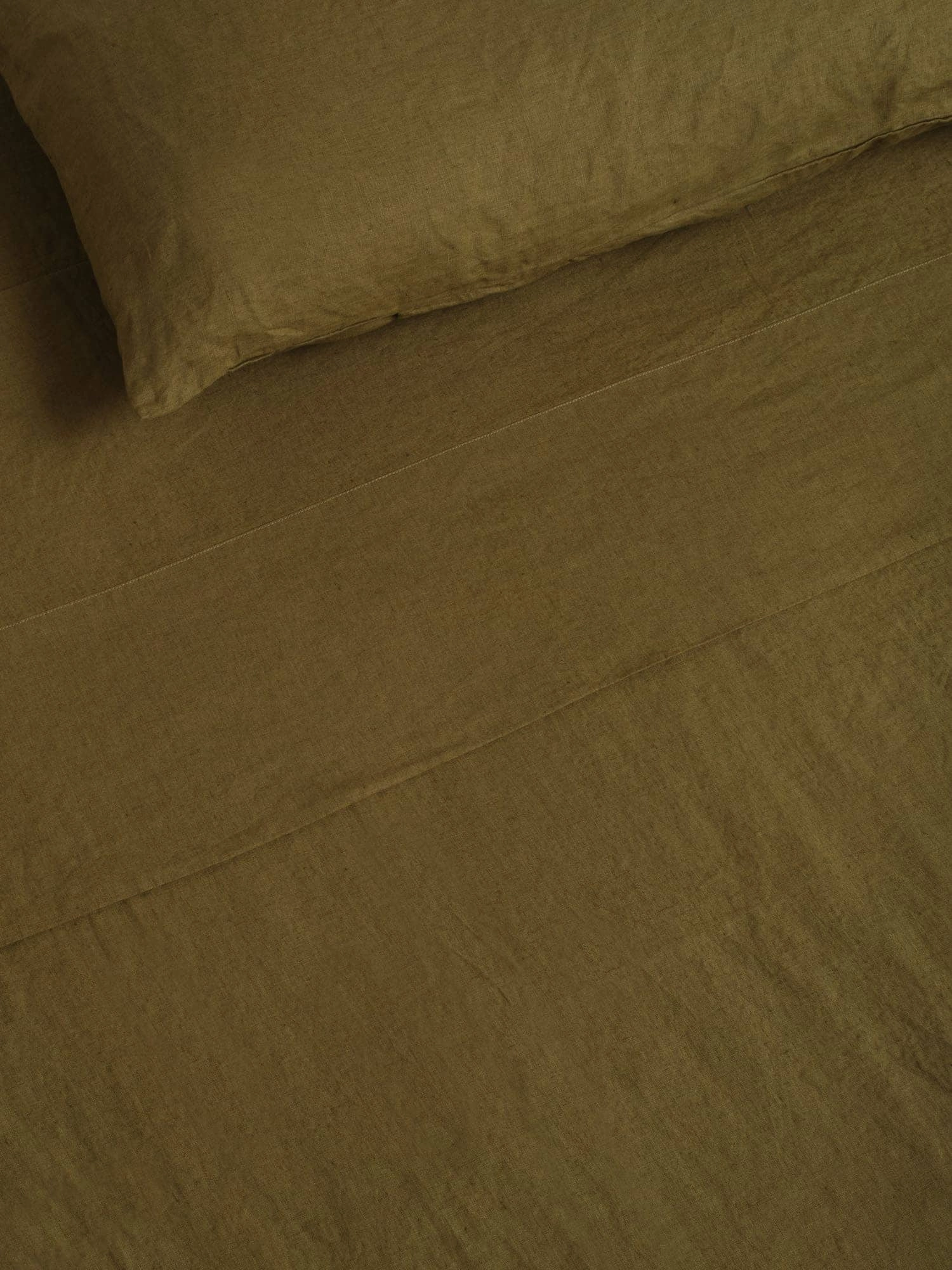 100% Linen Pillowcase Set (of two) in Olive