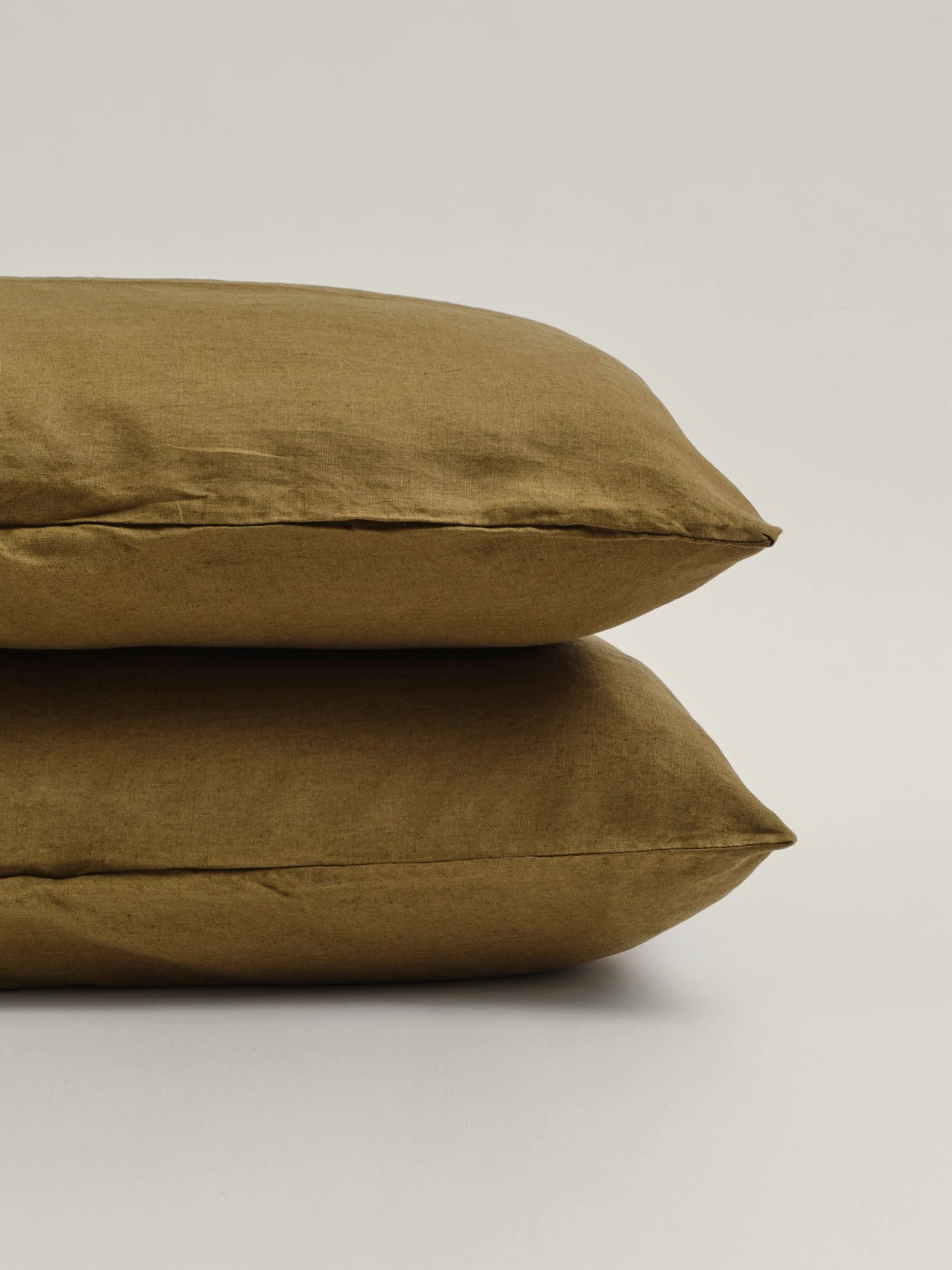 100% Linen Pillowcase Set (of two) in Olive