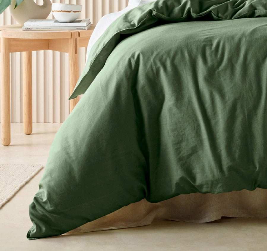 Acacia Quilt Cover Set Range Olive