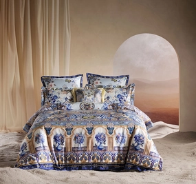 Al Manial Palace Memoirs Quilt Cover Set Range Blue