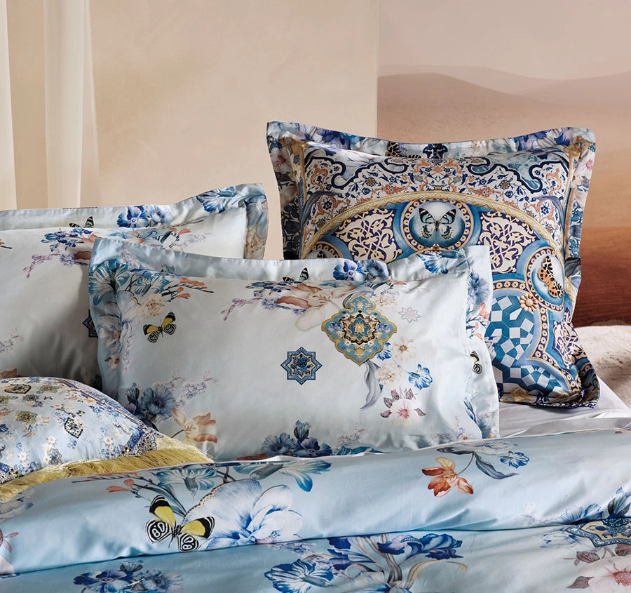 Al Manial Palace Memoirs Quilt Cover Set Range Blue