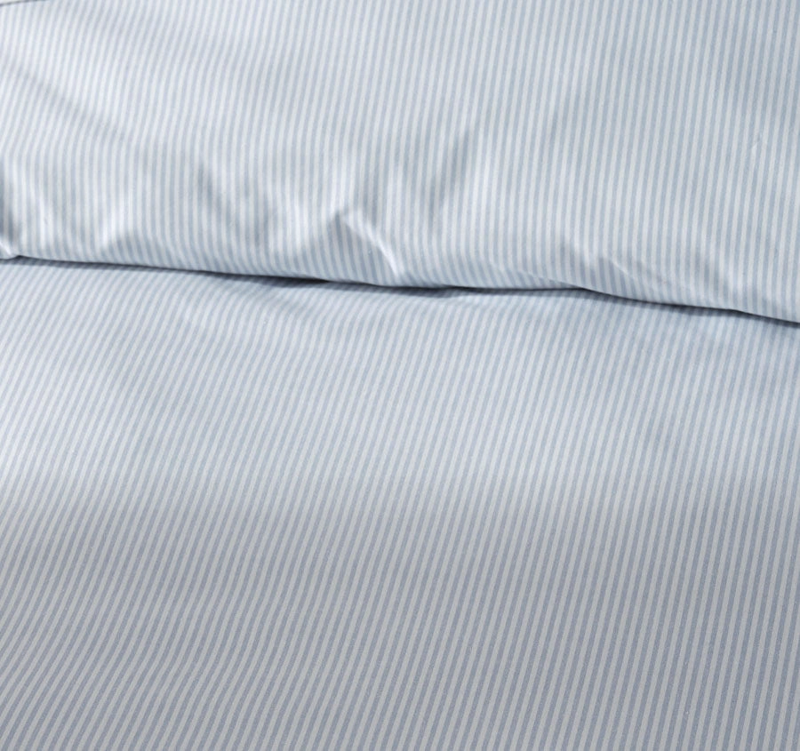 American Pin Point Oxford Quilt Cover Set Range Blue and White