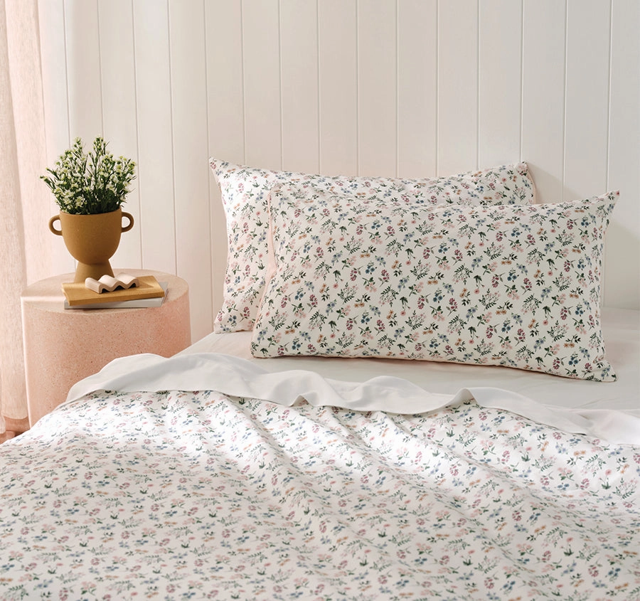 Annie Quilt Cover Set Range Blush