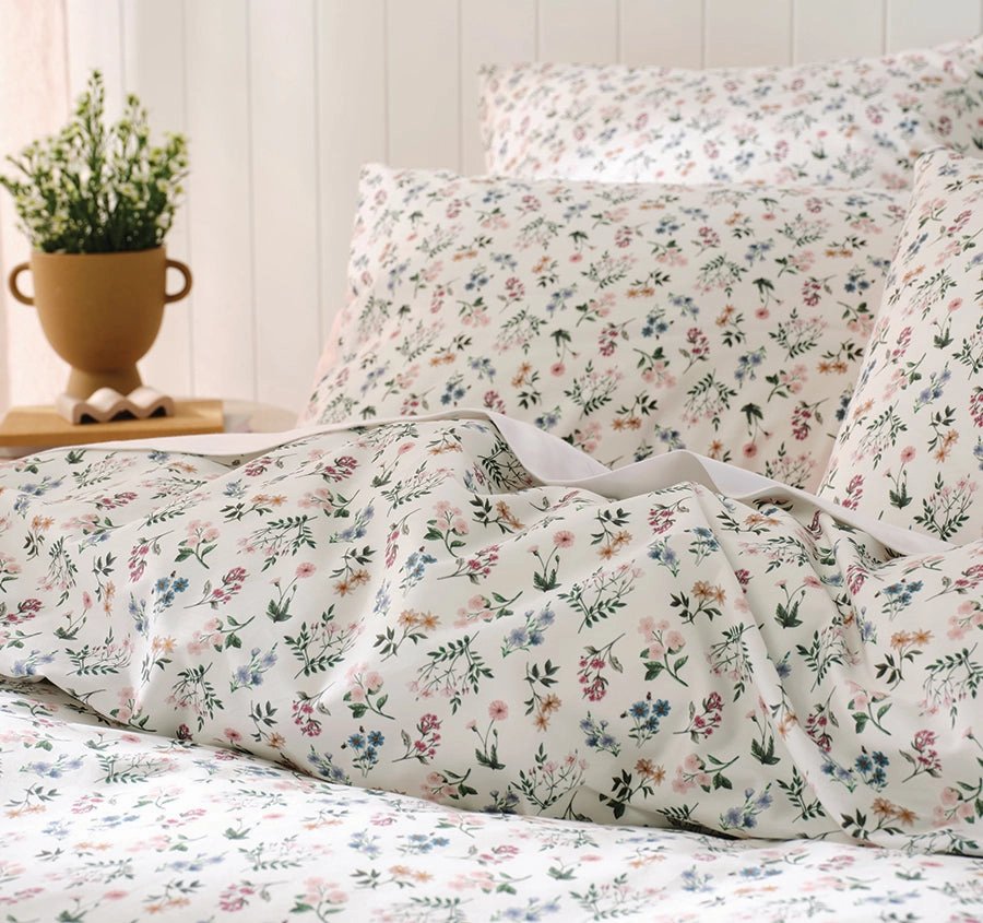 Annie Quilt Cover Set Range Blush