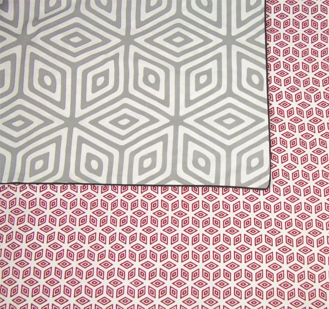 Ardor Wathe Grey/ Red Quilt Cover Set