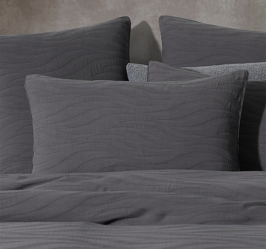 Ariel Quilt Cover Set Range Charcoal