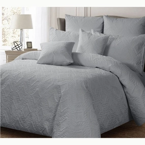 Ashton Silver Quilt Cover Set Quilt Cover Set by Georges Fine Linen
