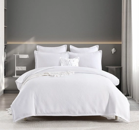 Atlantis Quilt Cover Set Range White