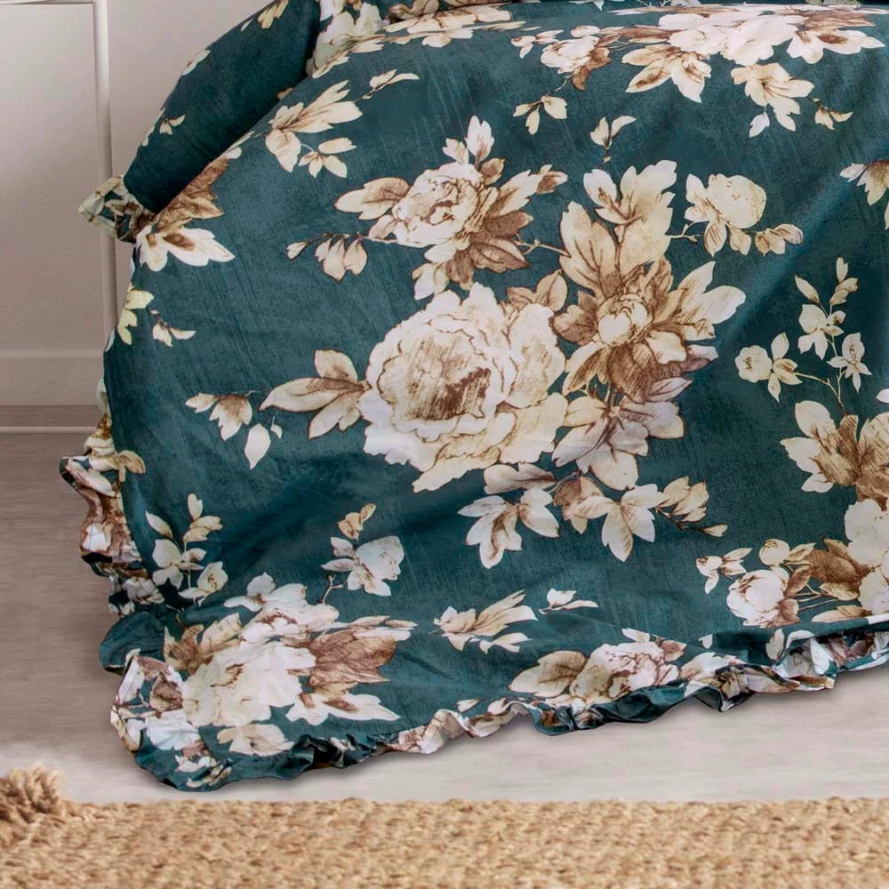 Ayla Teal Quilt Cover Set by Ardor