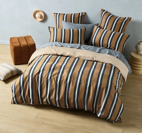 Beau Quilt Cover Set Range Cinnamon