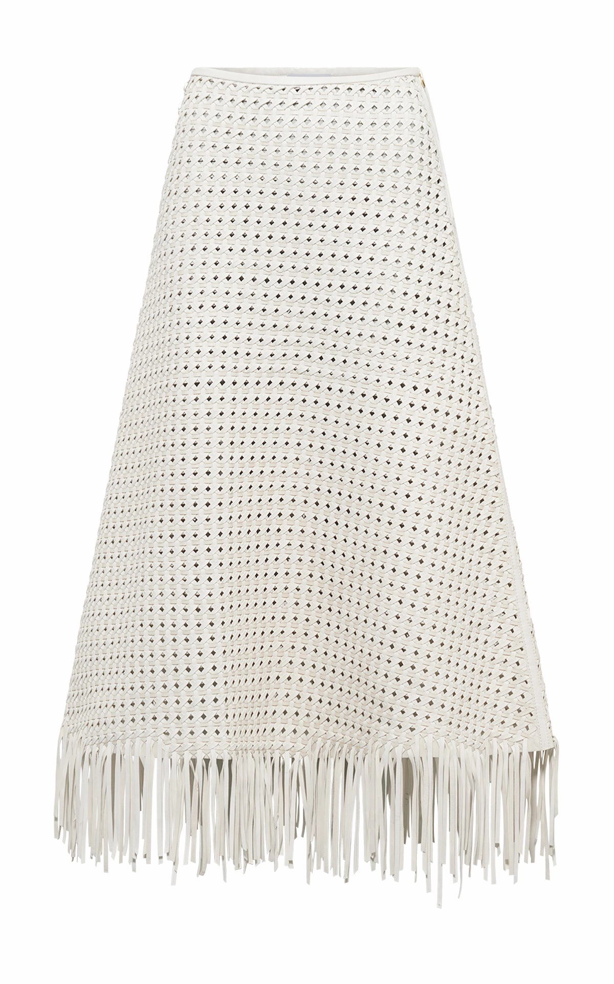Bennie Skirt in White Nappa Leather