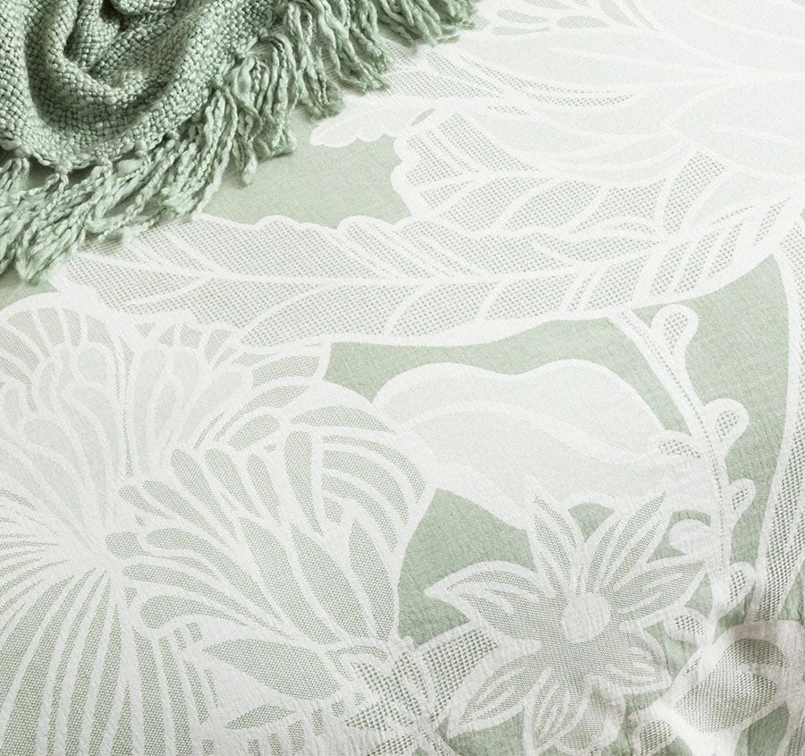 Bentley Quilt Cover Set Range Sage Green