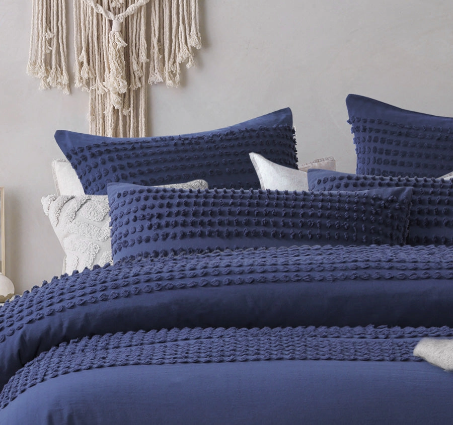 Betty Quilt Cover Set Range Dark Denim