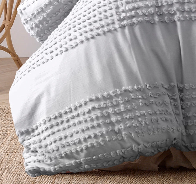 Betty Quilt Cover Set Range Silver