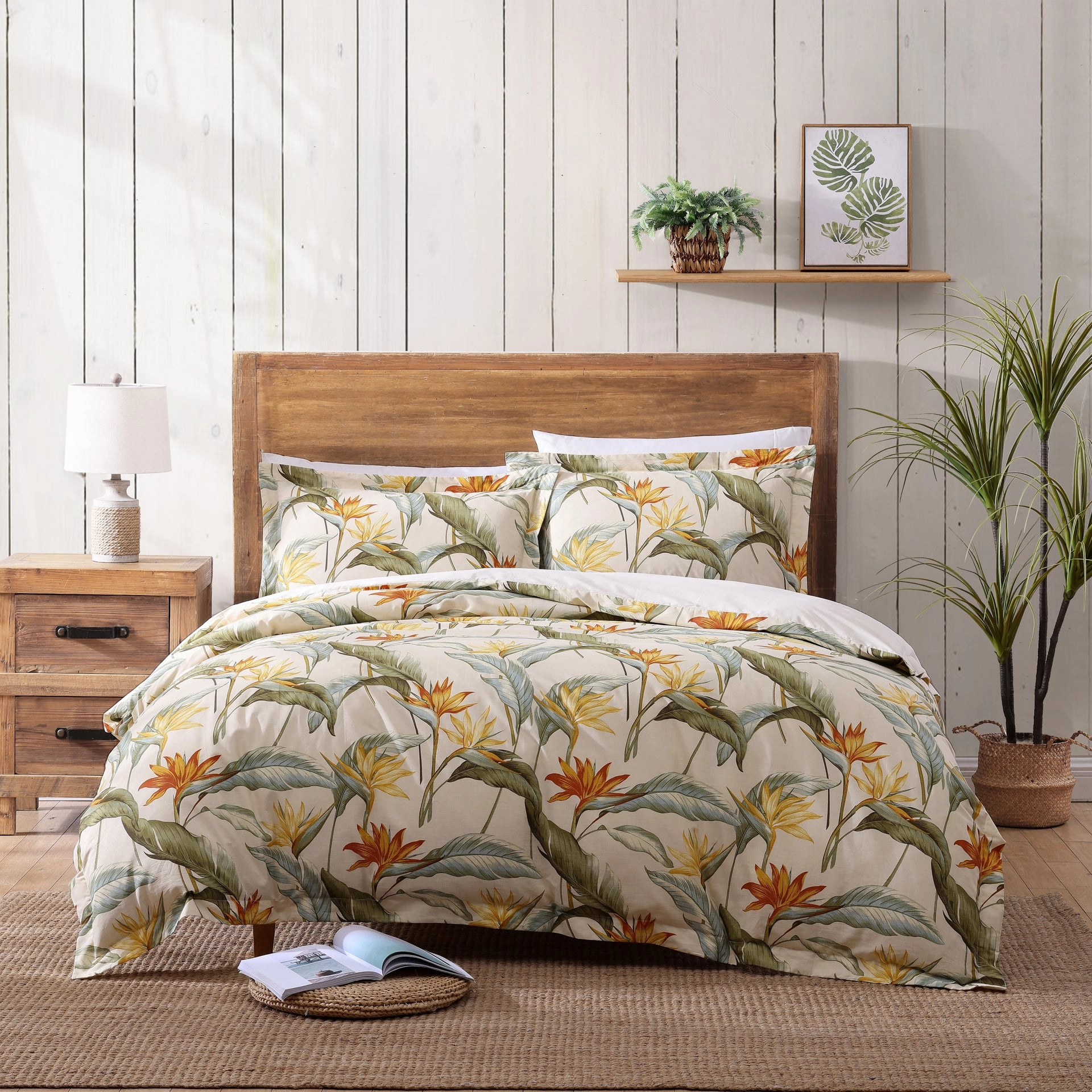 Birds of Paradise Ivory Quilt Cover Set by Tommy Bahama