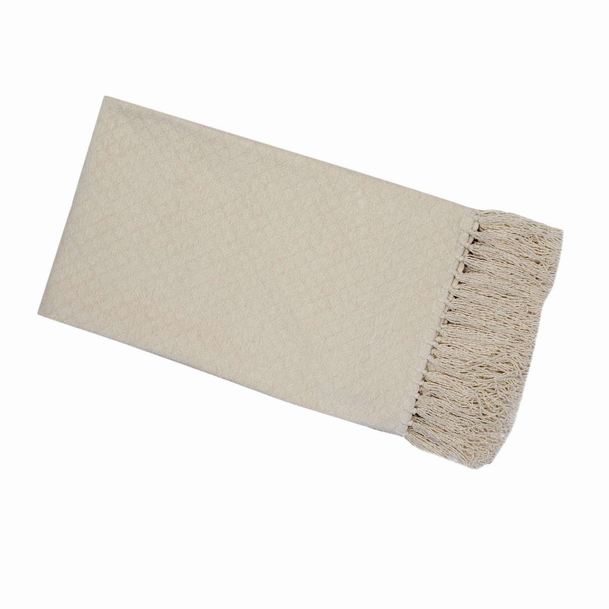 Blaize 100% Cotton Solid Weave Beige Throw/Sofa/Multi Cover/Single Bed Cover