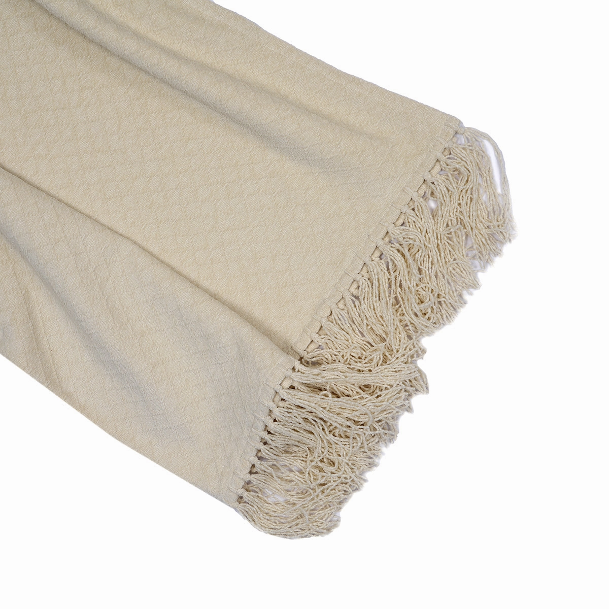 Blaize 100% Cotton Solid Weave Beige Throw/Sofa/Multi Cover/Single Bed Cover