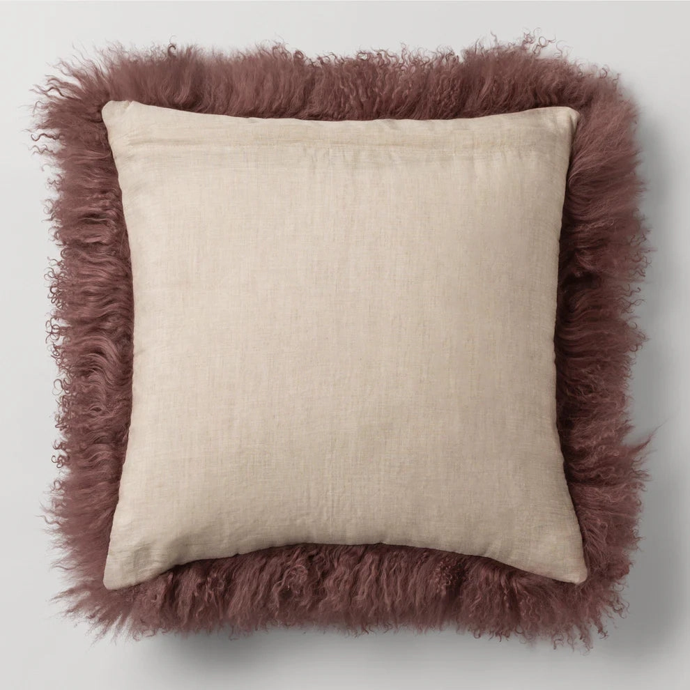 Bligh Mongolian Lambswool IVORY Breakfast Cushion by Sheridan