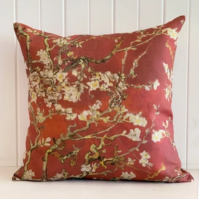 Blossom Linen Cushion Cover Russett
