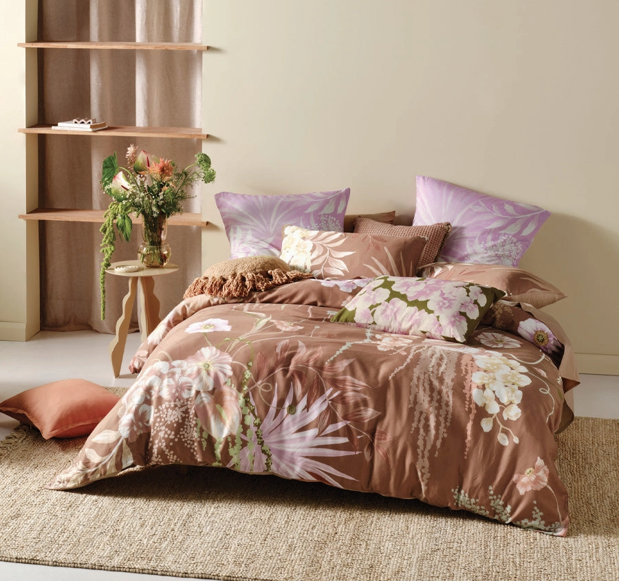 Bobbi Quilt Cover Set Range Clay