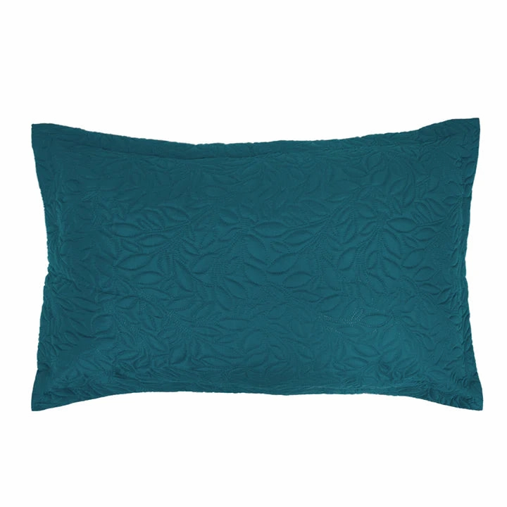 Botanica Teal Coverlet Set By Bambury