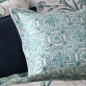 Carnation Jade European Pillowcase by Florence Broadhurst