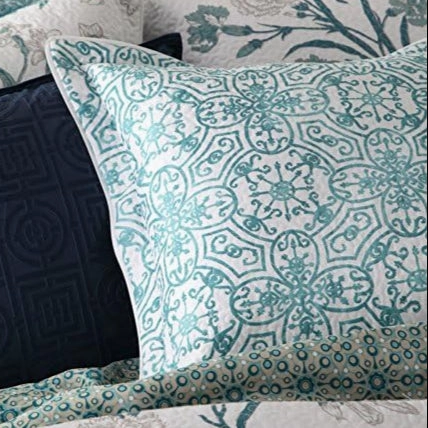 Carnation Jade European Pillowcase by Florence Broadhurst