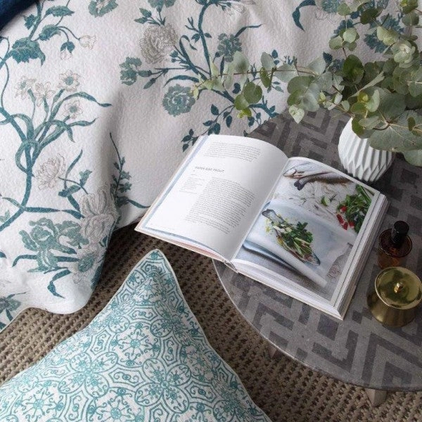 Carnation Jade European Pillowcase by Florence Broadhurst
