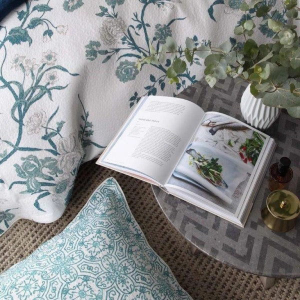 Carnation Jade European Pillowcase by Florence Broadhurst