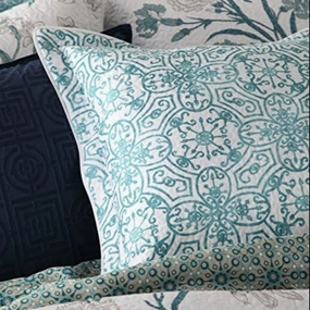 Carnation Jade European Pillowcase by Florence Broadhurst
