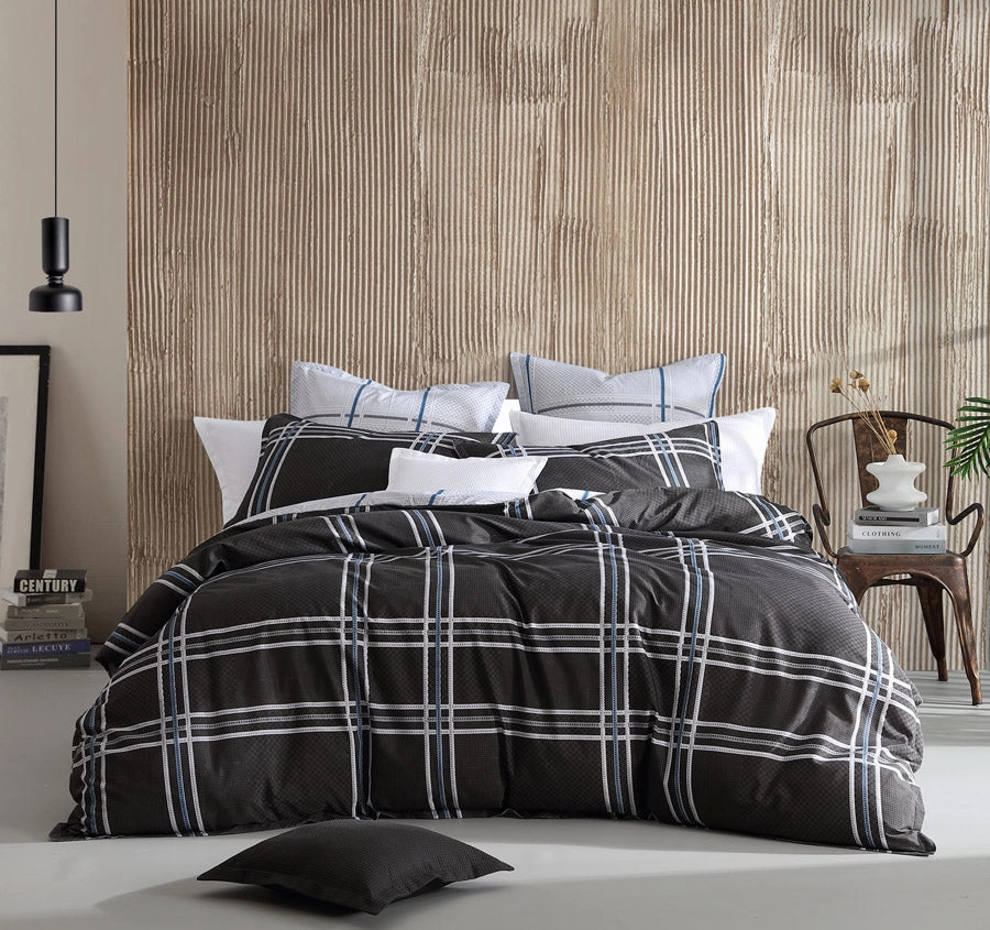 Charlie Quilt Cover Set Range Black