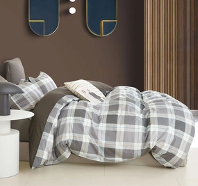 Chester Quilt Cover Set Range Grey