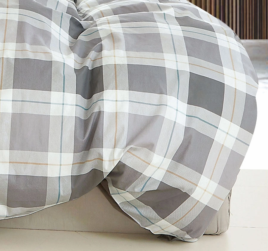 Chester Quilt Cover Set Range Grey