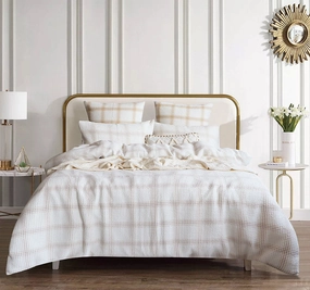 Cohen Quilt Cover Set Range Nude