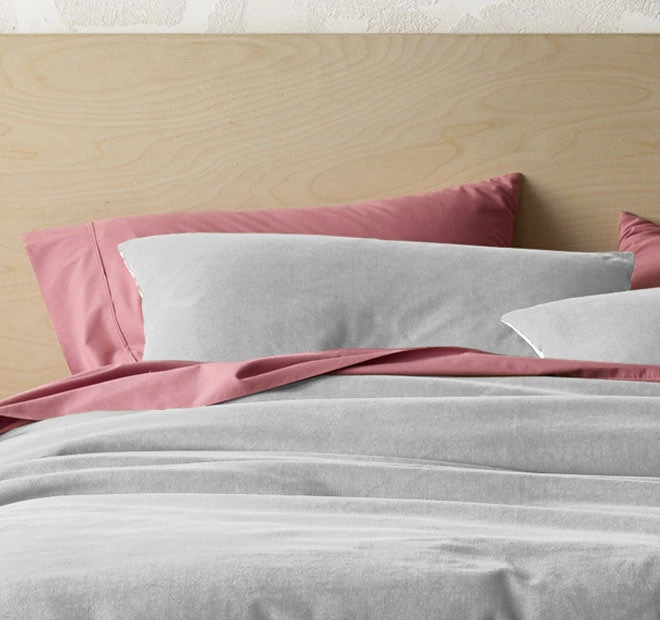 Corduroy Quilt Cover Set Range Dove Grey