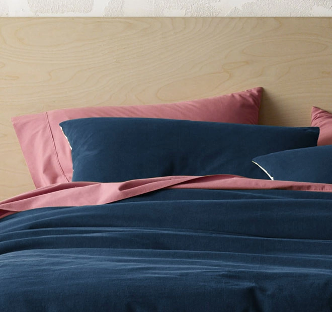 Corduroy Quilt Cover Set Range Riverland Blue