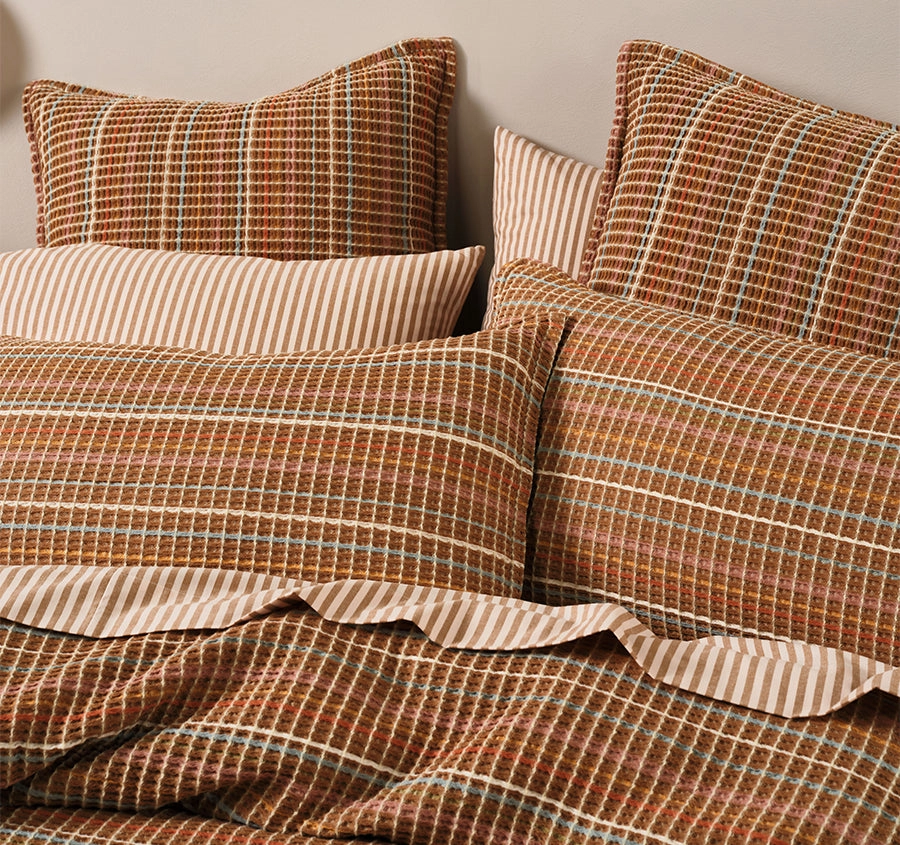 Dana Quilt Cover Set Range Cinnamon