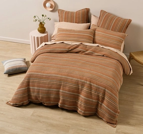 Dana Quilt Cover Set Range Cinnamon