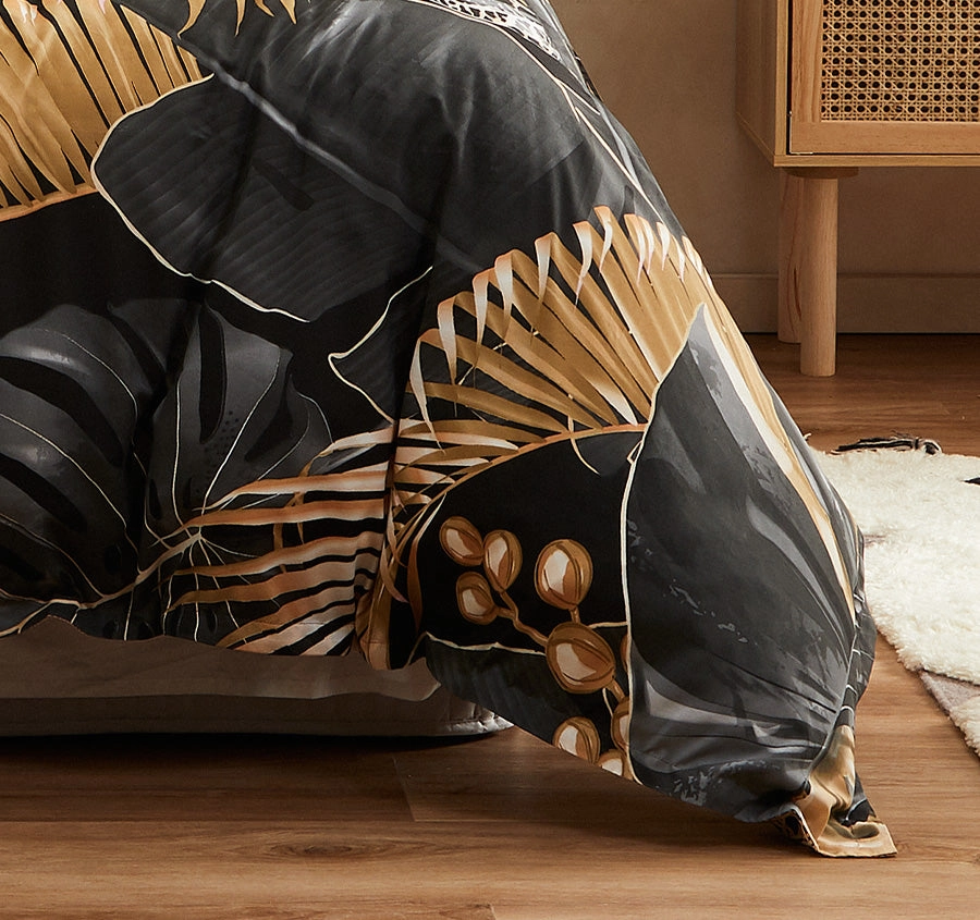 Danton Quilt Cover Set Range Black