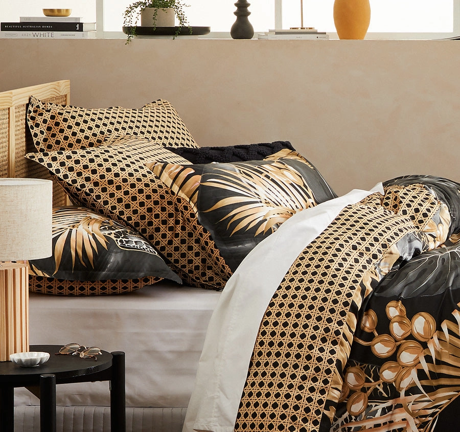 Danton Quilt Cover Set Range Black