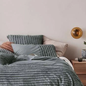 Dunaway Petrol Quilt Cover Set by Linen House