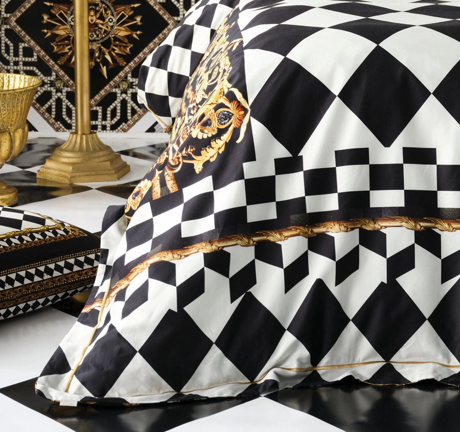 Duomo Dynasty Quilt Cover Set Range Black