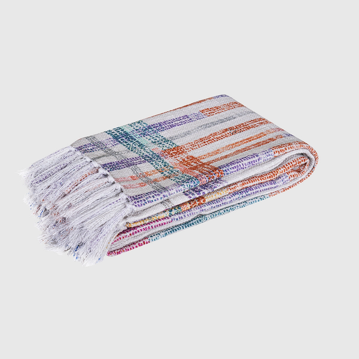 Eclectic Geo Rhombus 100% Cotton Grey Throw