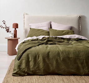 Emile Quilt Cover Range Bronzed Olive