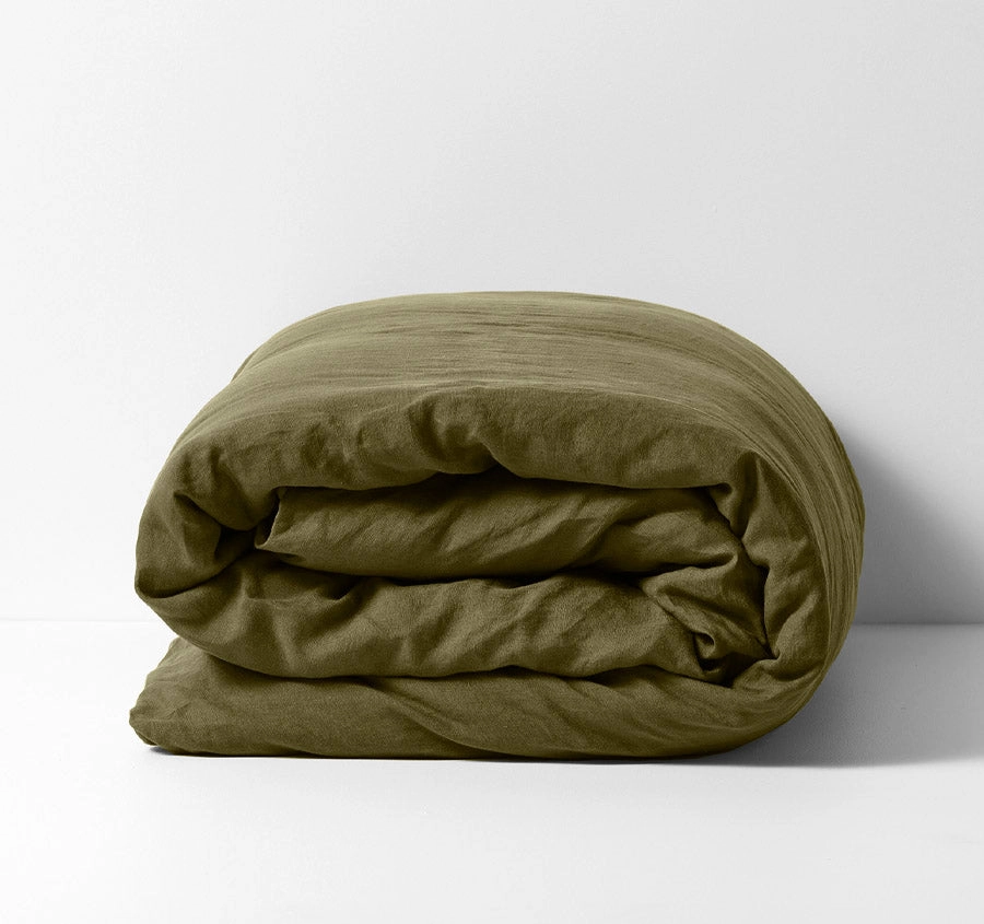 Emile Quilt Cover Range Bronzed Olive