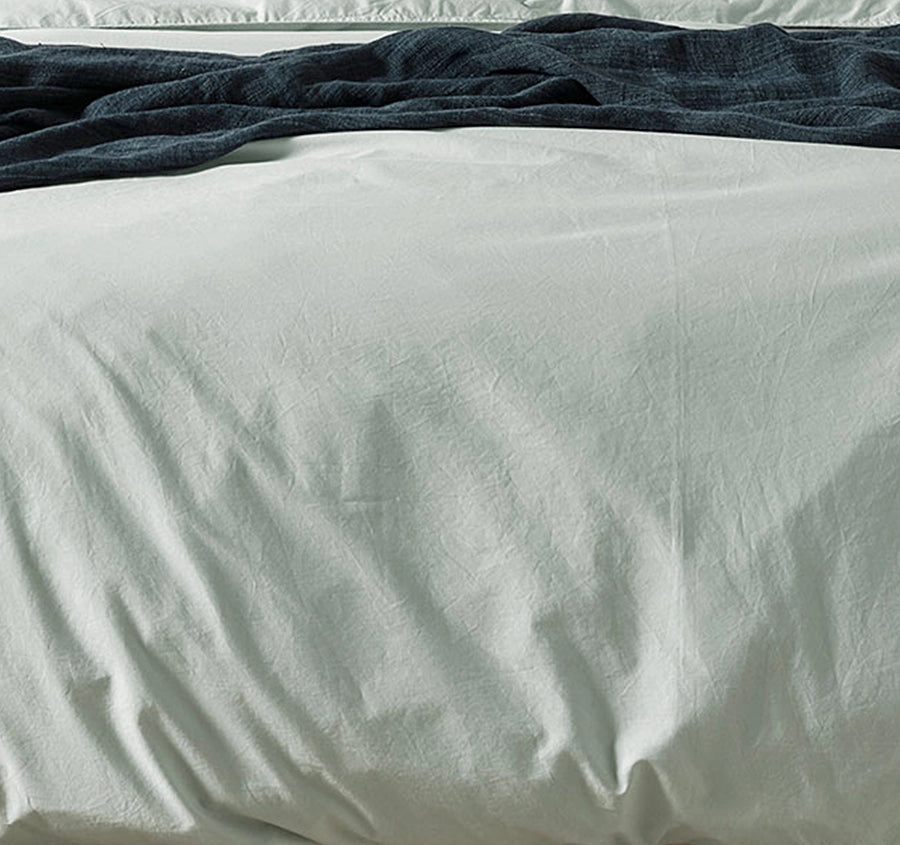 Evie Organic Cotton Quilt Cover Range Mist