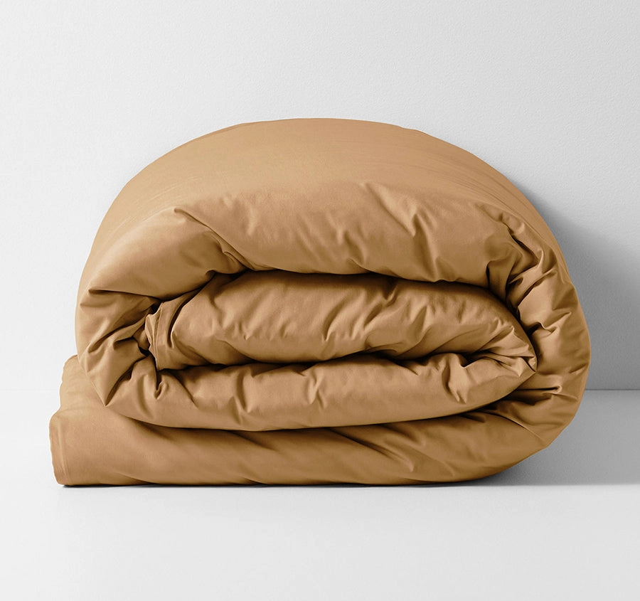 Evie Organic Cotton Quilt Cover Range Toasted Pecan