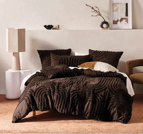 Farrah Quilt Cover Set Range Cacao