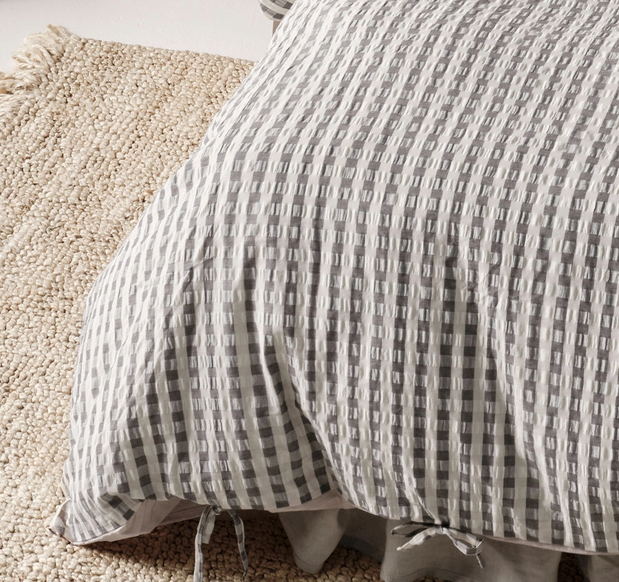 Ferrara Quilt Cover Set Range Charcoal